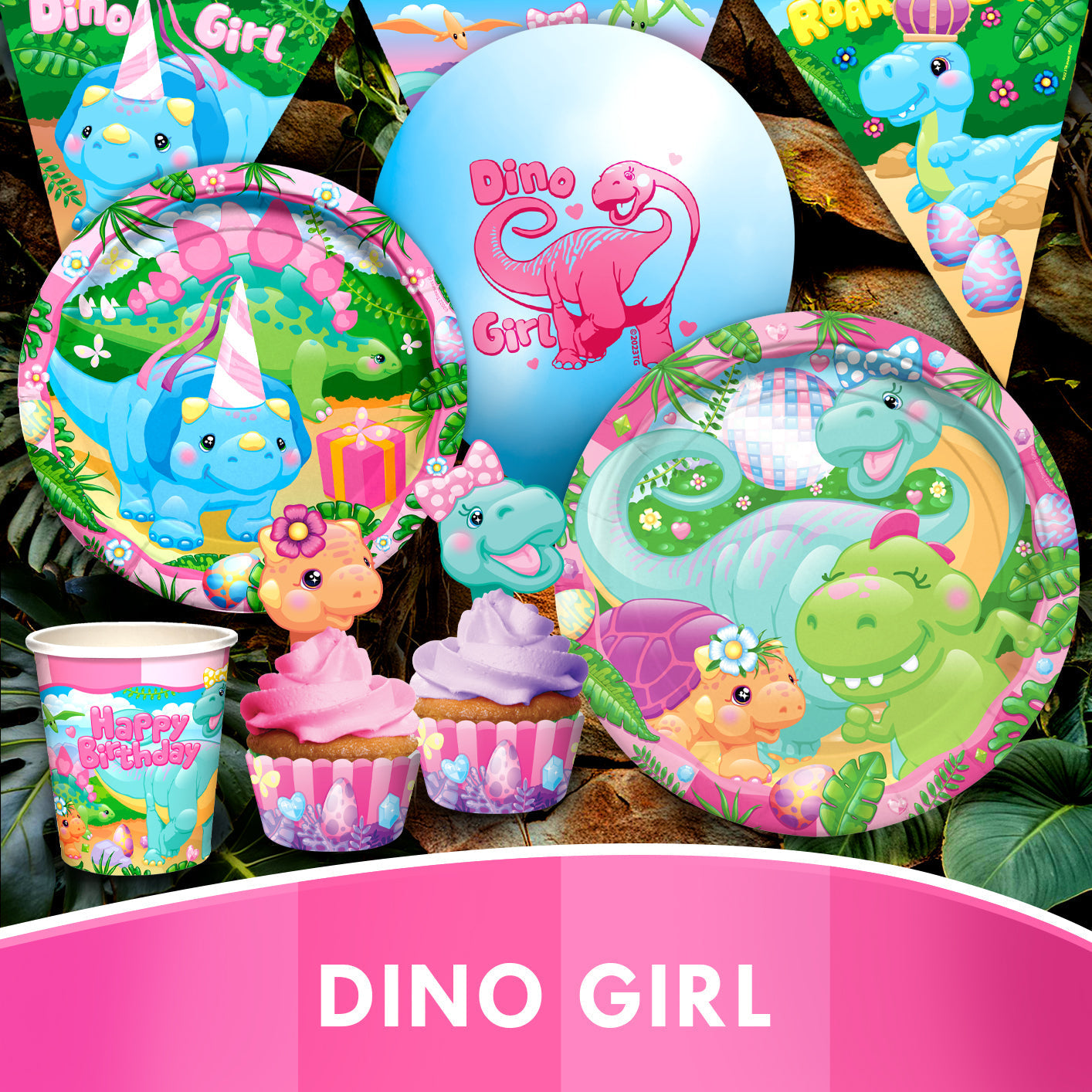 Dino Girl Party Supplies