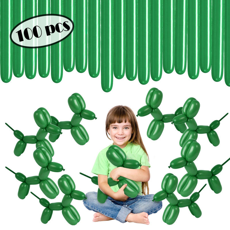 Pine Green Twisting Balloons - Long Balloons