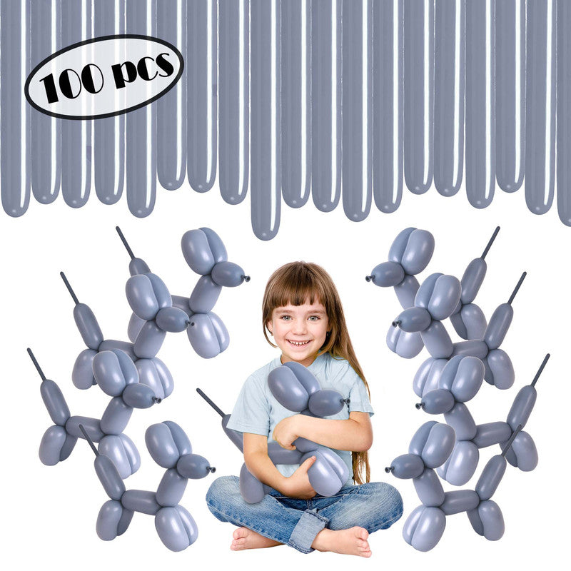 Gray Twisting Balloons - Long Balloons