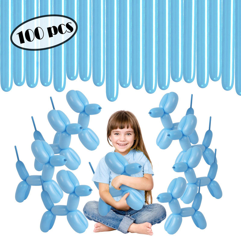 Light Blue Twisting Balloons - Long Balloons