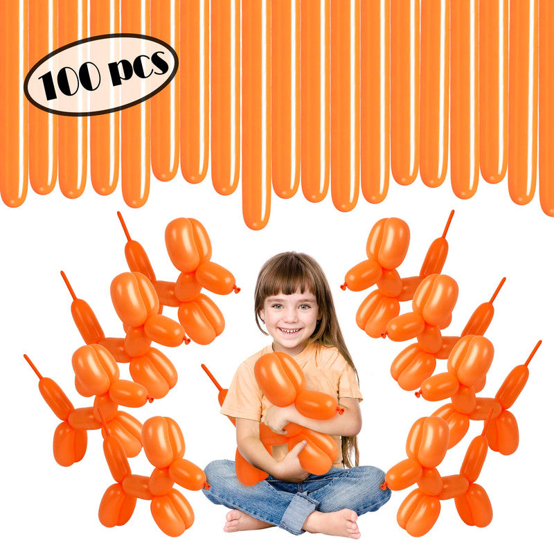Orange Twisting Balloons - Long Balloons