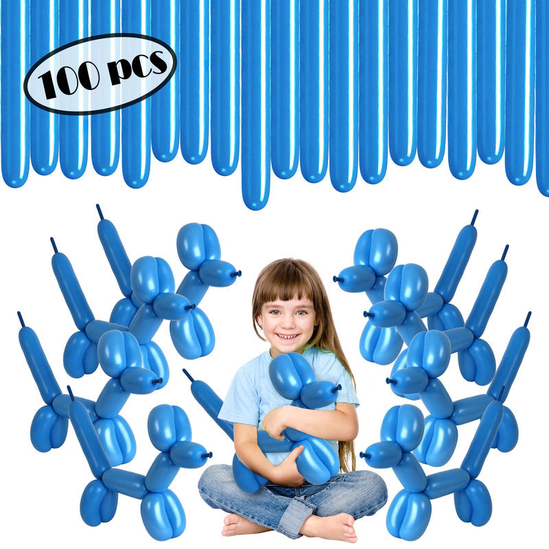 Blue Twisting Balloons - Long Balloons