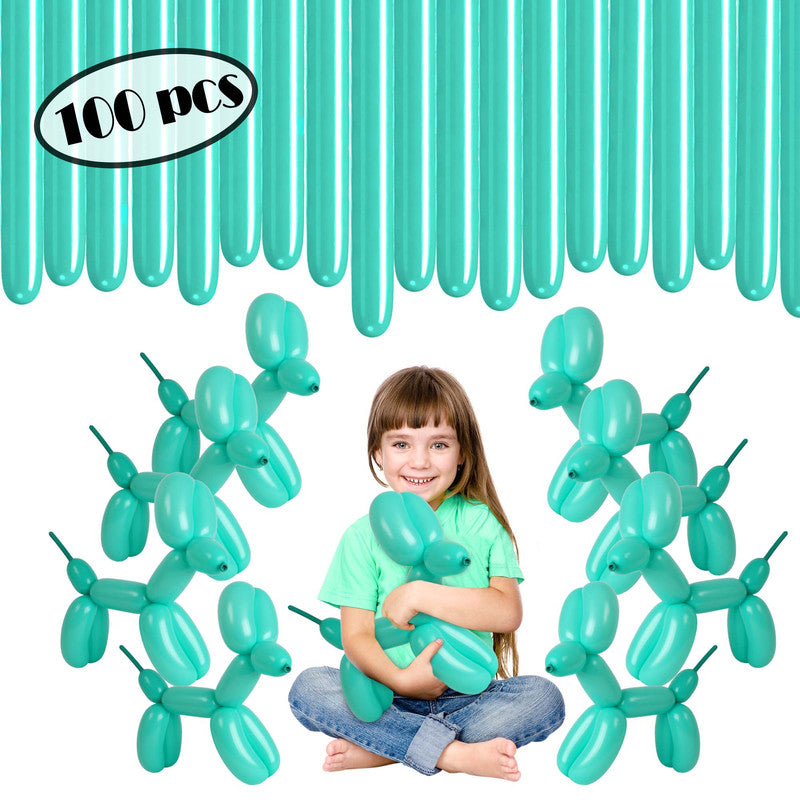 Turquoise Twisting Balloons - Long Balloons