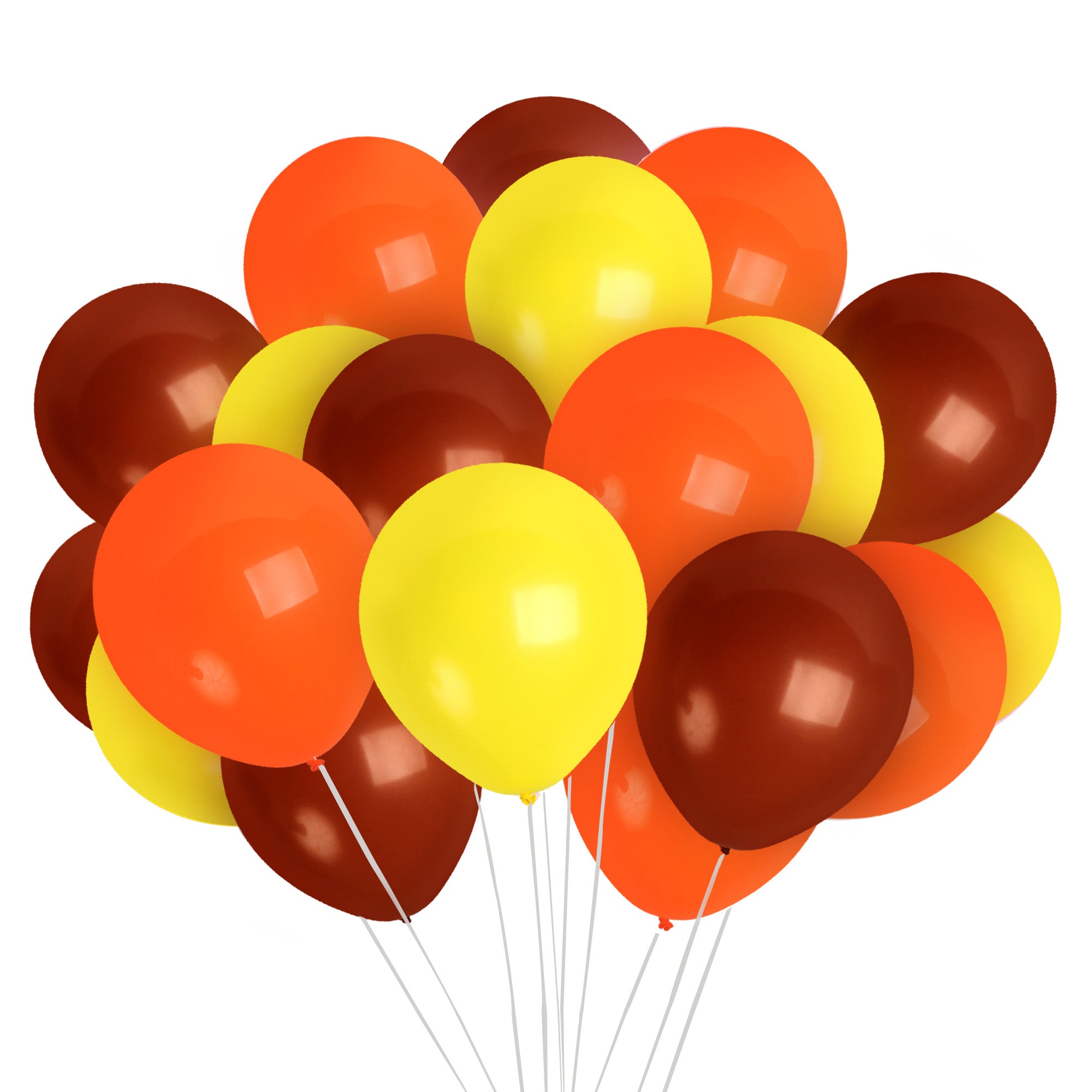 Fall Balloons Orange, Yellow, and Brown 72 Pack - 12 Inch Latex Balloons