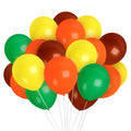 Fall Balloons Orange, Yellow, Green, and Brown 100 Pack - 12 Inch Latex Balloons