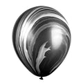 Black Marble Balloons - 12 Inch Latex Balloons