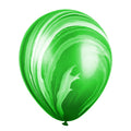 Green Marble Balloons - 12 Inch Latex Balloons