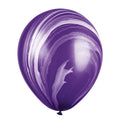 Purple Marble Balloons - 12 Inch Latex Balloons