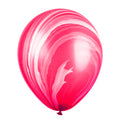 Red Marble Balloons - 12 Inch Latex Balloons