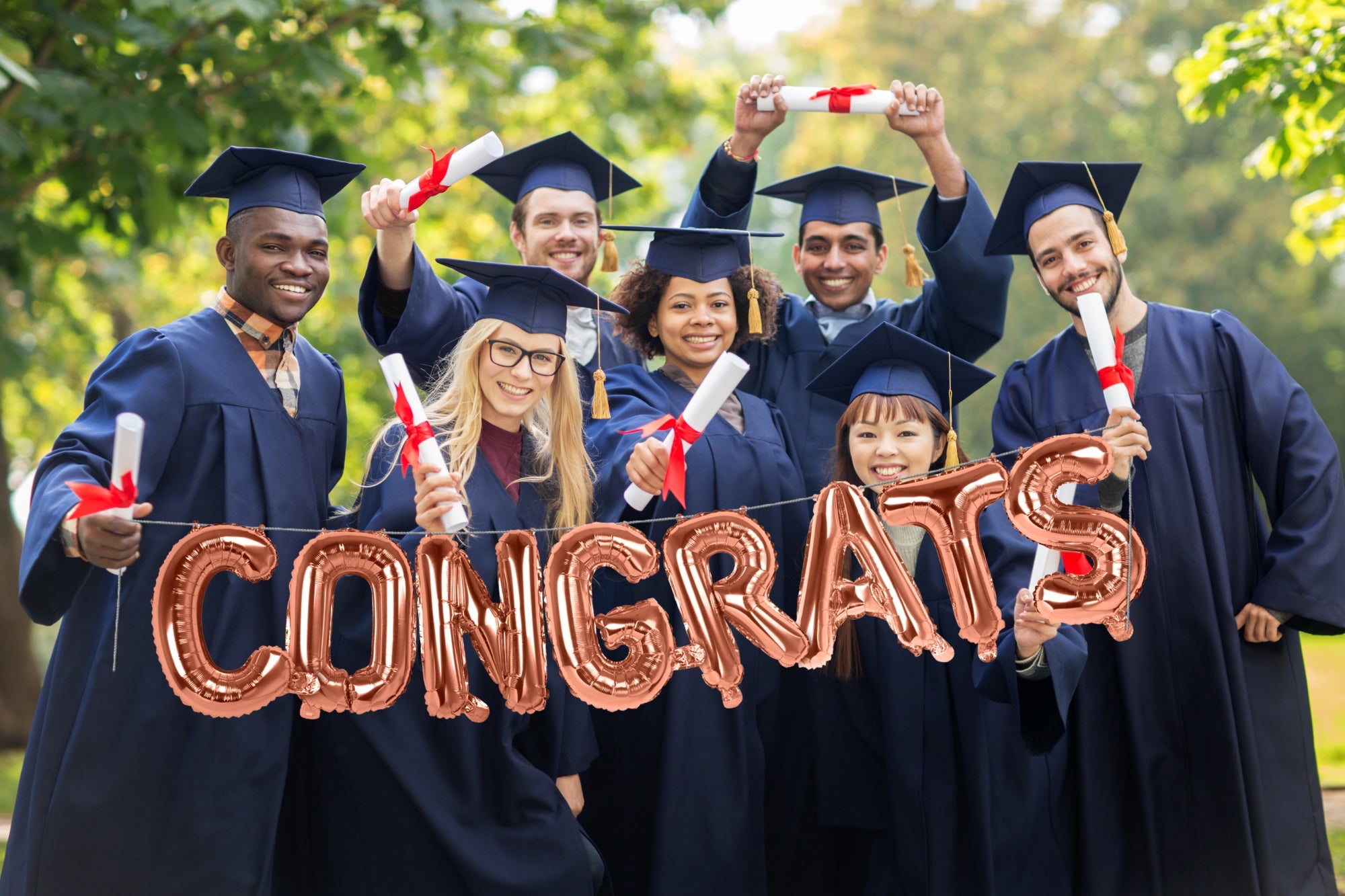 16 Inch Rose Gold Foil Congrats Balloons