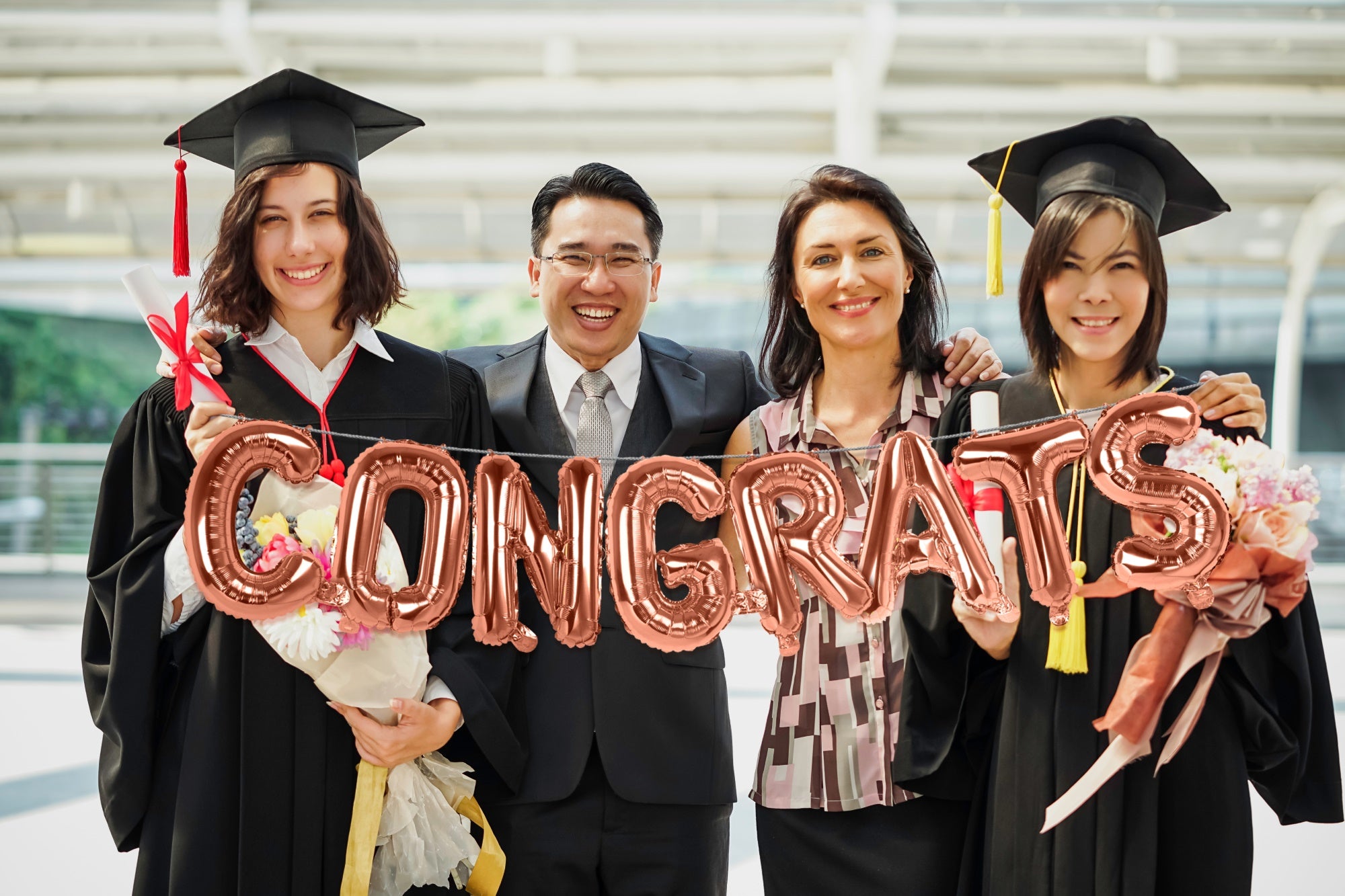 16 Inch Rose Gold Foil Congrats Balloons
