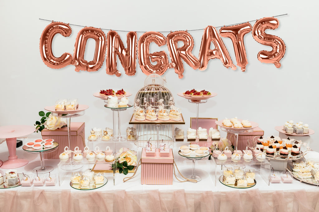 16 Inch Rose Gold Foil Congrats Balloons