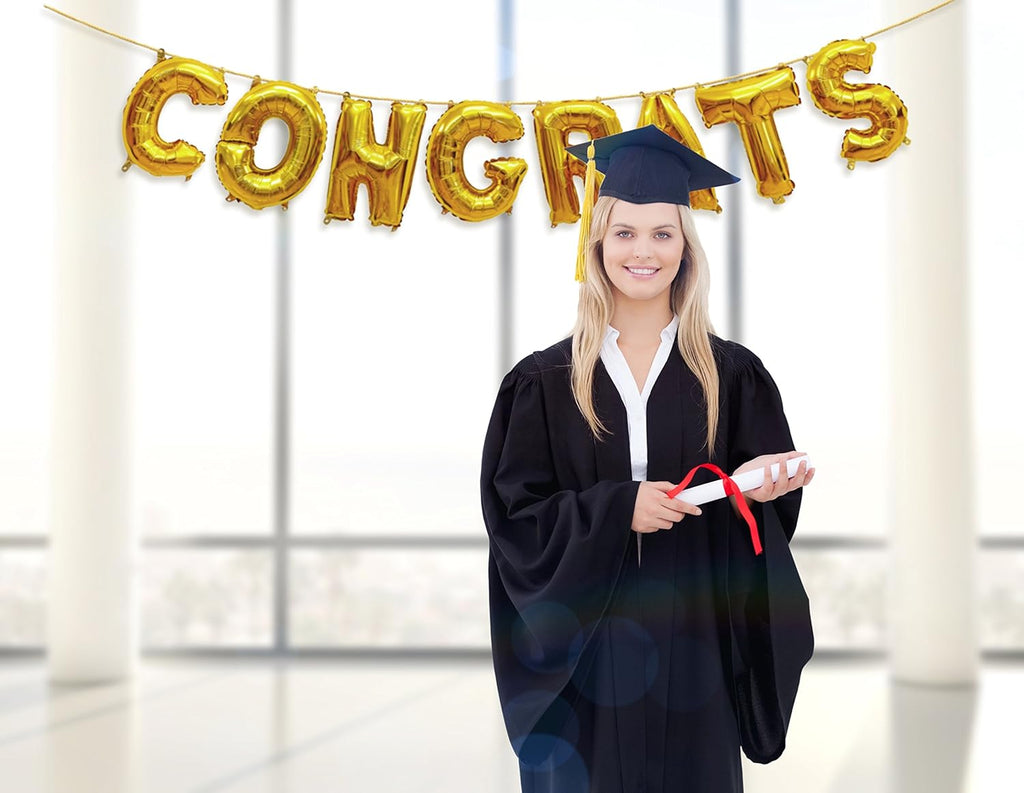 16 Inch Gold Foil Congrats Balloons