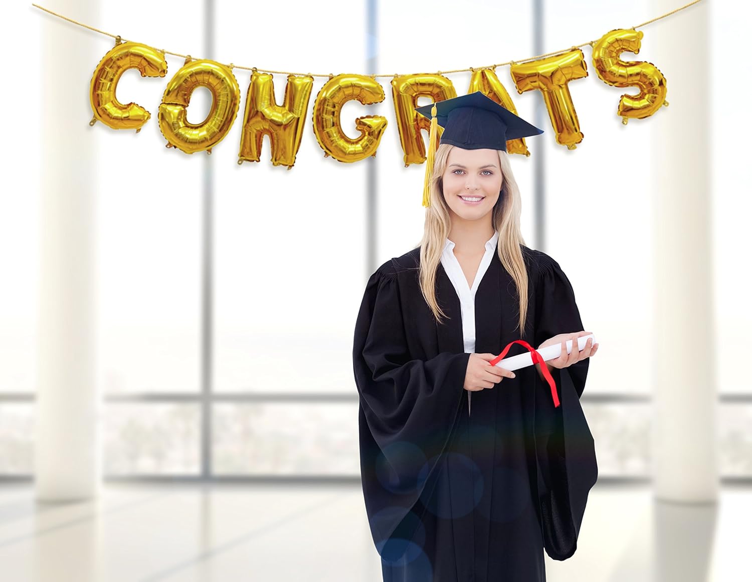 16 Inch Gold Foil Congrats Balloons