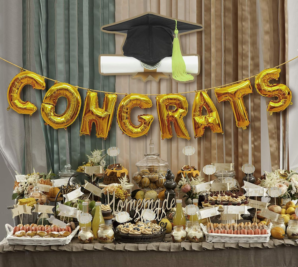 16 Inch Gold Foil Congrats Balloons