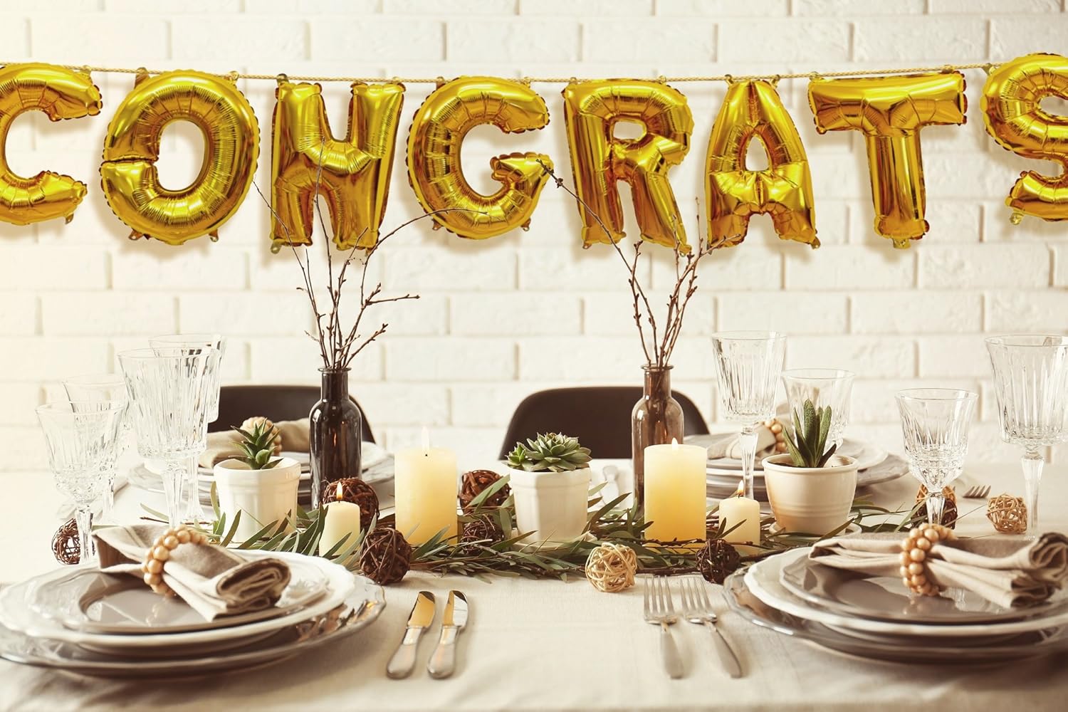 16 Inch Gold Foil Congrats Balloons