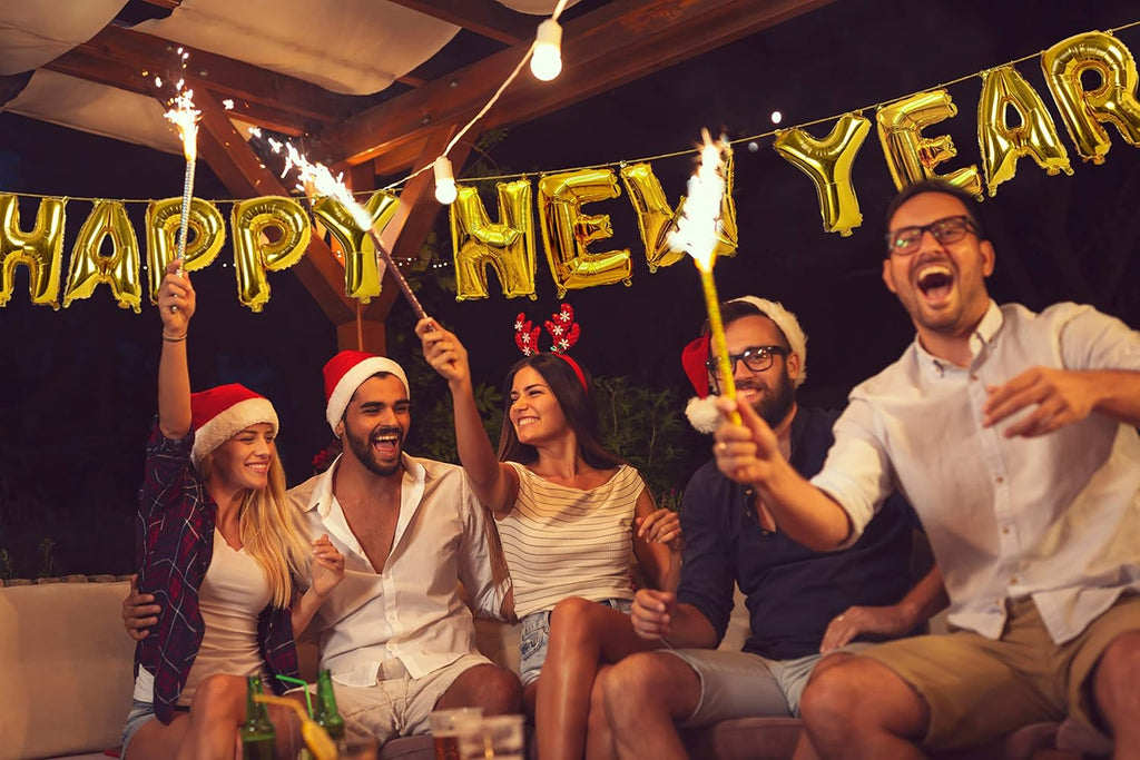 16 Inch Gold Foil Happy New Year Balloons