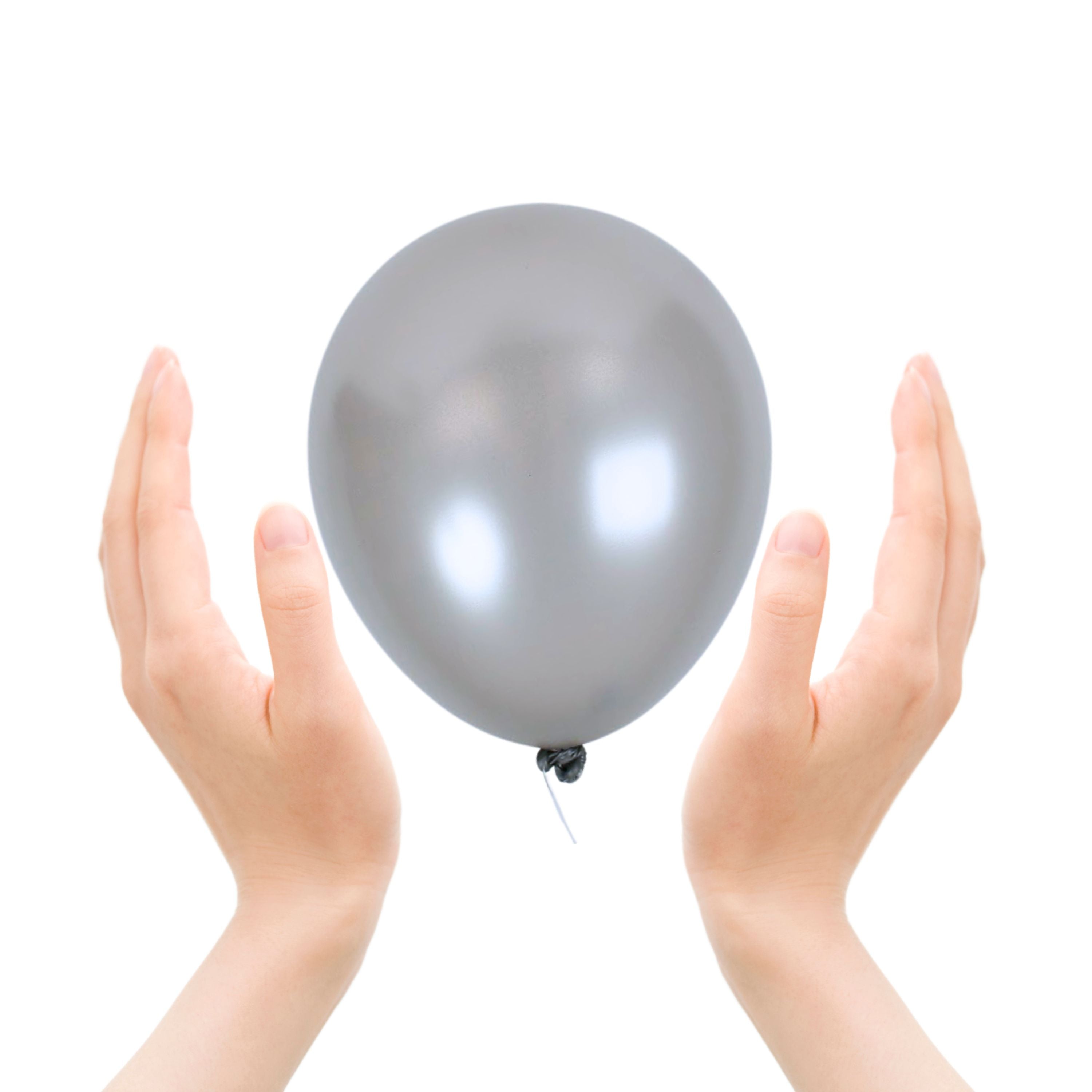 Pearlescent Silver Balloons - 5 Inch Latex Balloons