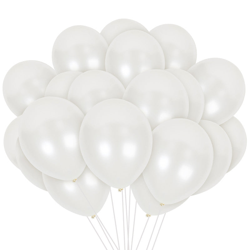 Pearlescent White Balloons - 12 Inch Latex Balloons