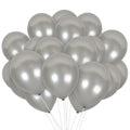 Pearlescent Silver Balloons - 12 Inch Latex Balloons