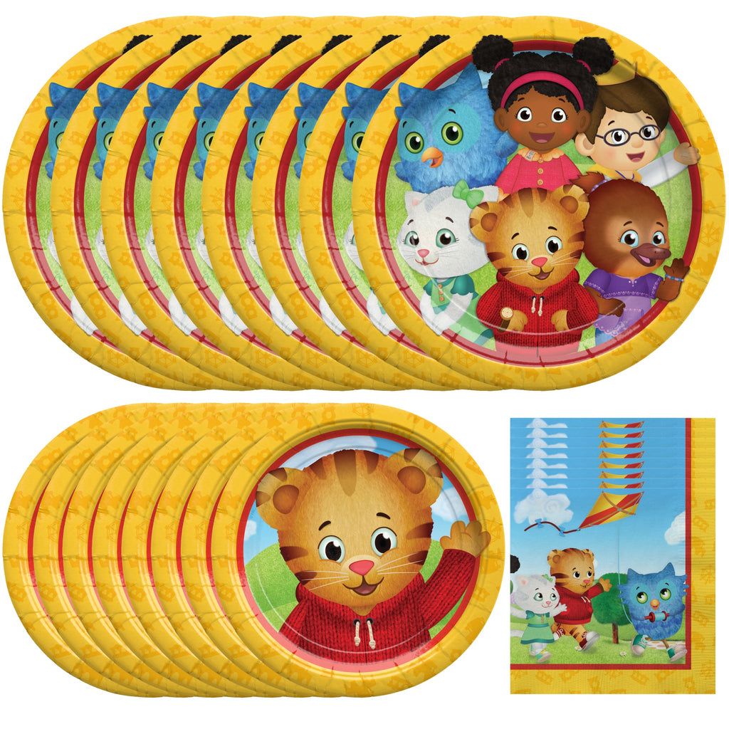 Daniel Tiger Birthday Supplies Tableware Starter Set for 16 Guests