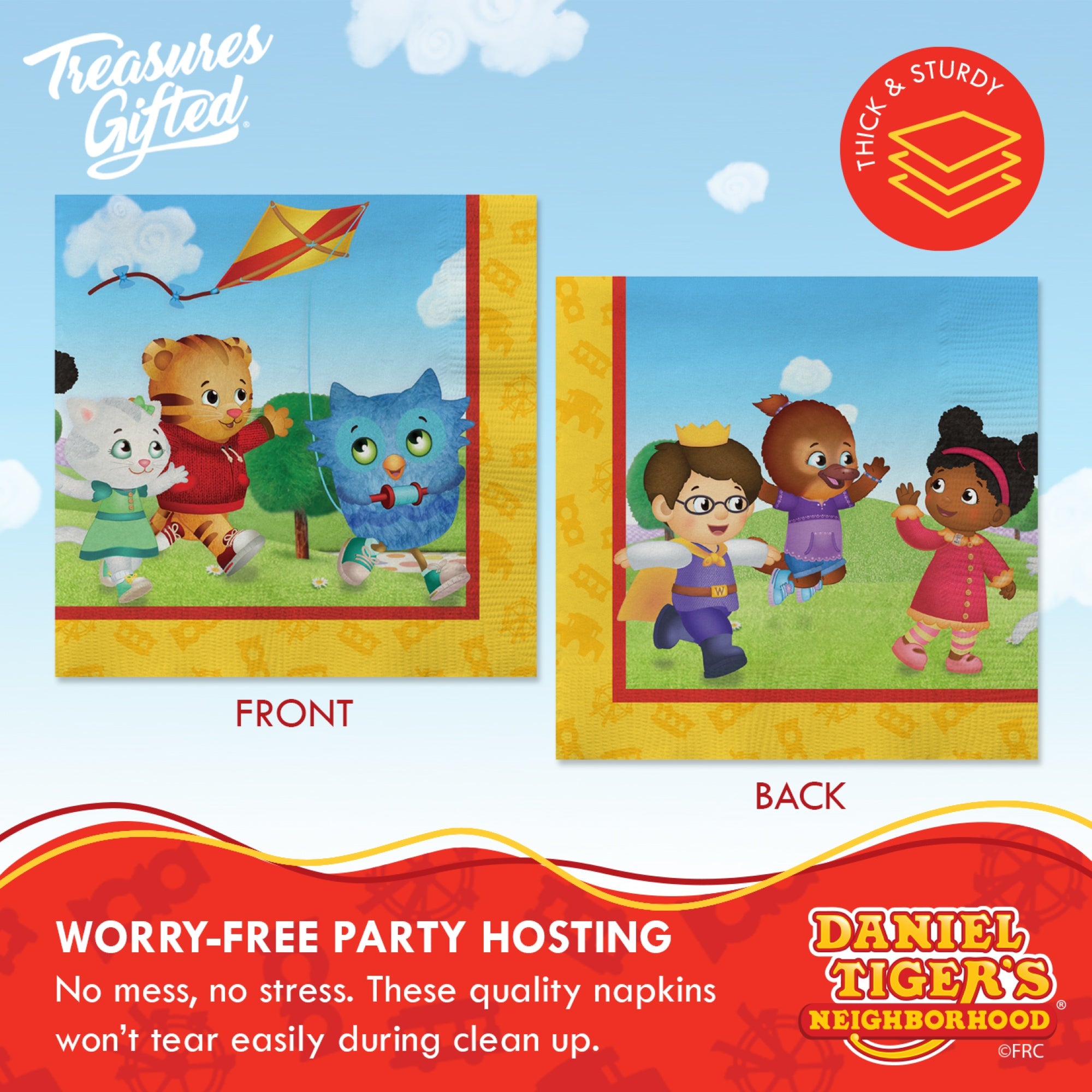 Daniel Tiger Birthday Supplies Tableware Classic Set for 24 Guests
