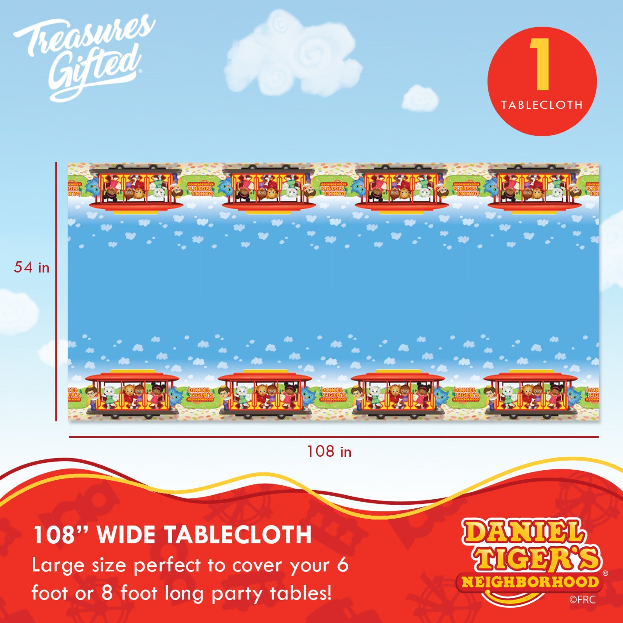 Daniel Tiger Birthday Supplies Tableware Deluxe Set for 16 Guests