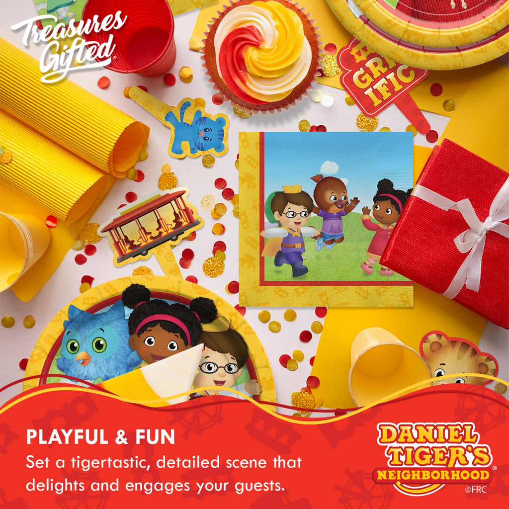Daniel Tiger Birthday Supplies Tableware Deluxe Set for 24 Guests