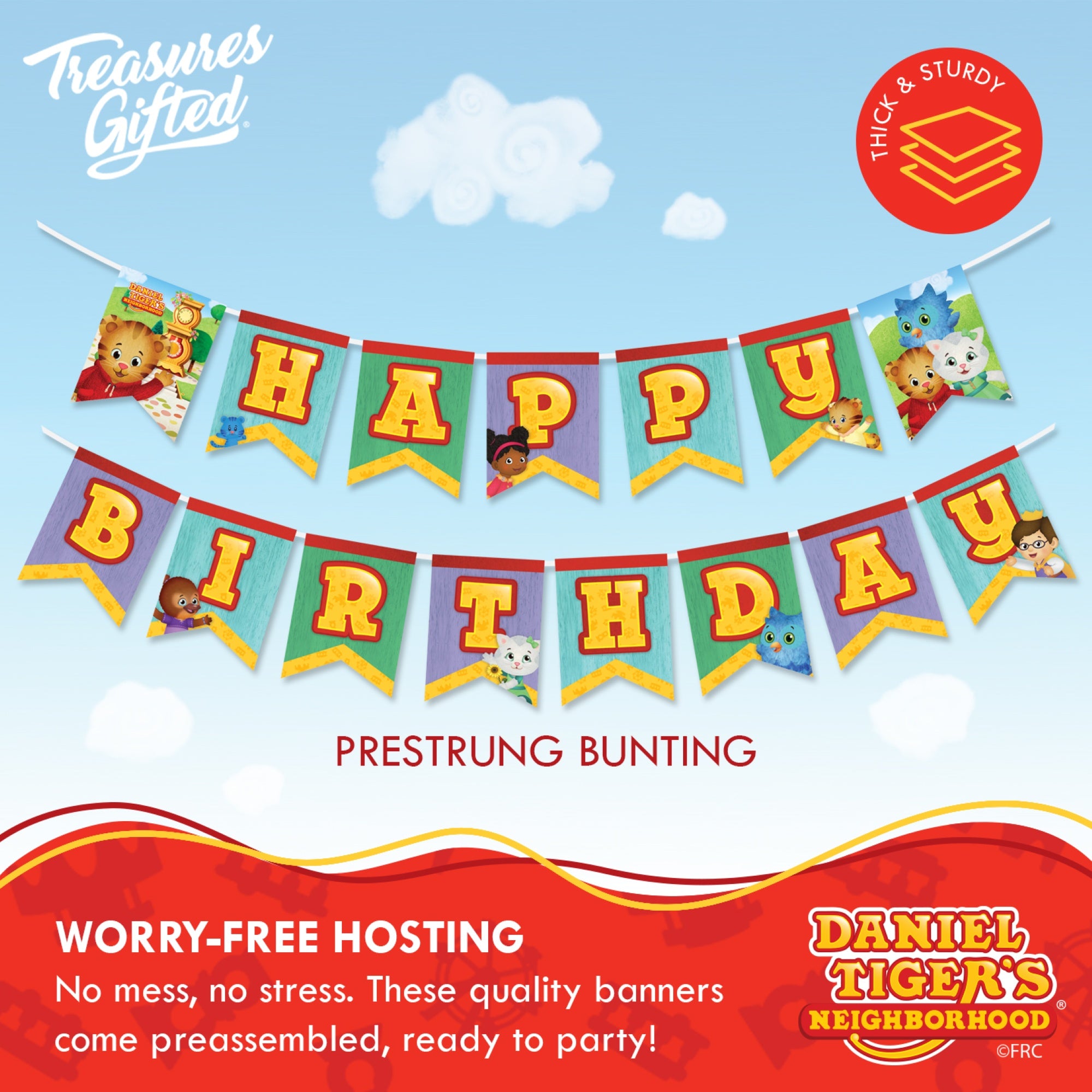 Daniel Tiger Banner & Pennants Kit - Daniel Tiger Birthday Supplies