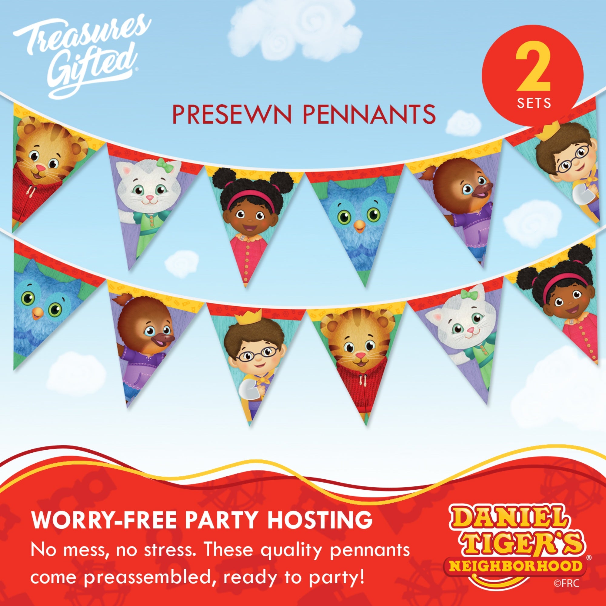 Daniel Tiger Banner & Pennants Kit - Daniel Tiger Birthday Supplies