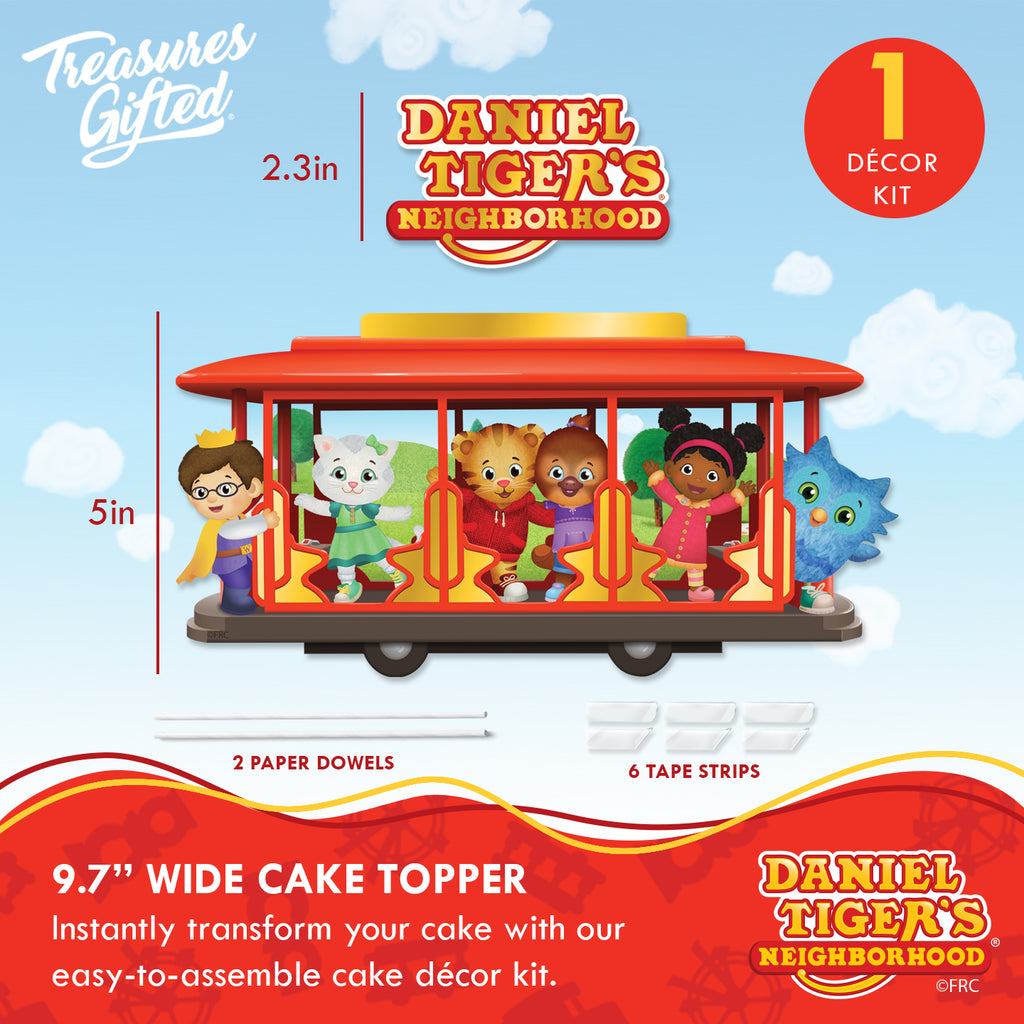 Daniel Tiger Cake Topper & Daniel Tiger Cupcake Toppers Kit