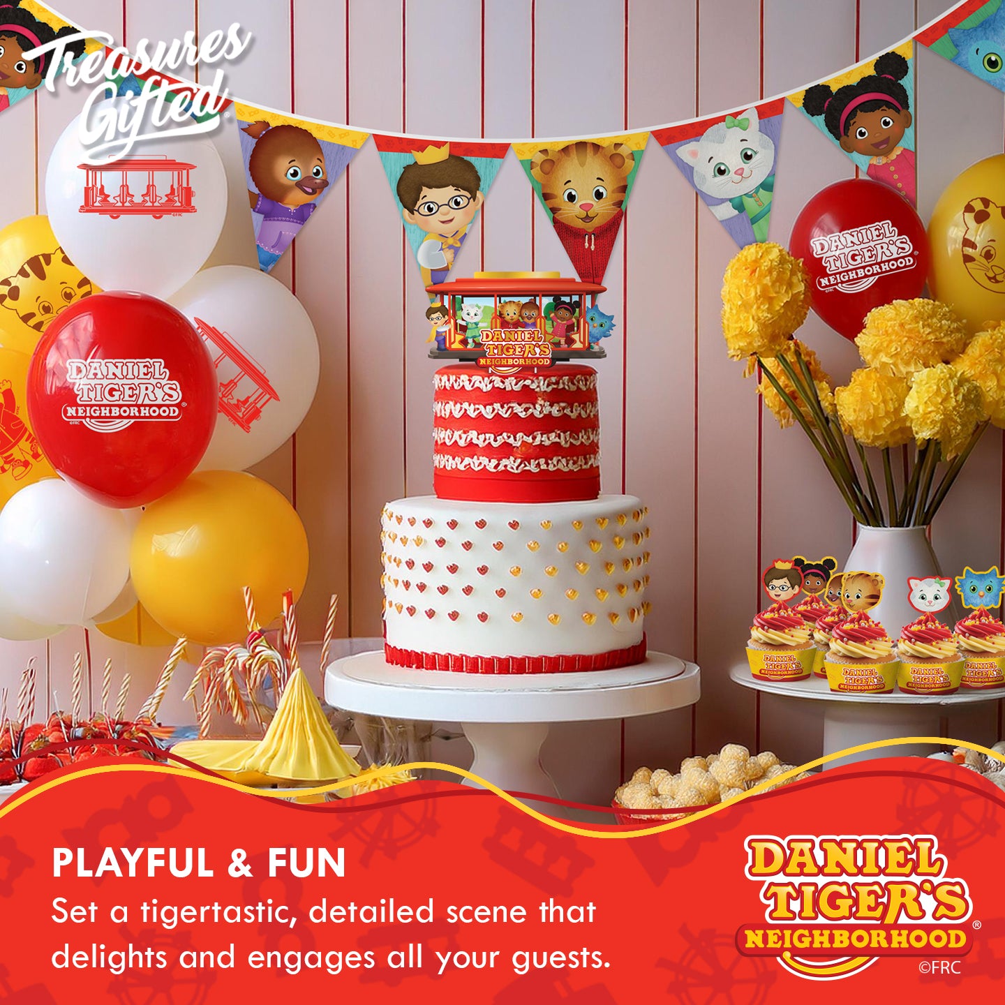 Daniel Tiger Cake Topper & Daniel Tiger Cupcake Toppers Kit