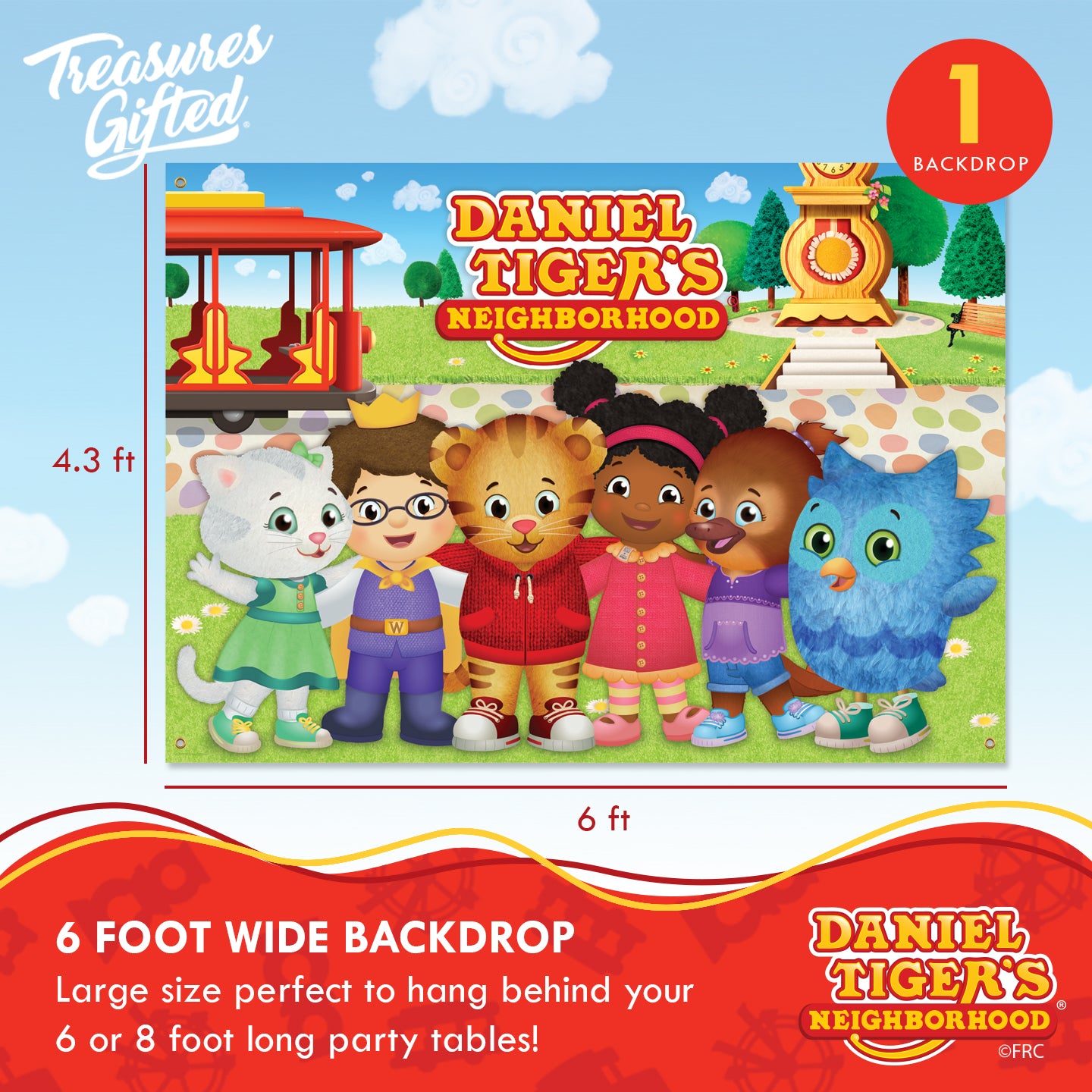 Daniel Tiger Backdrop - Daniel Tiger Birthday Supplies