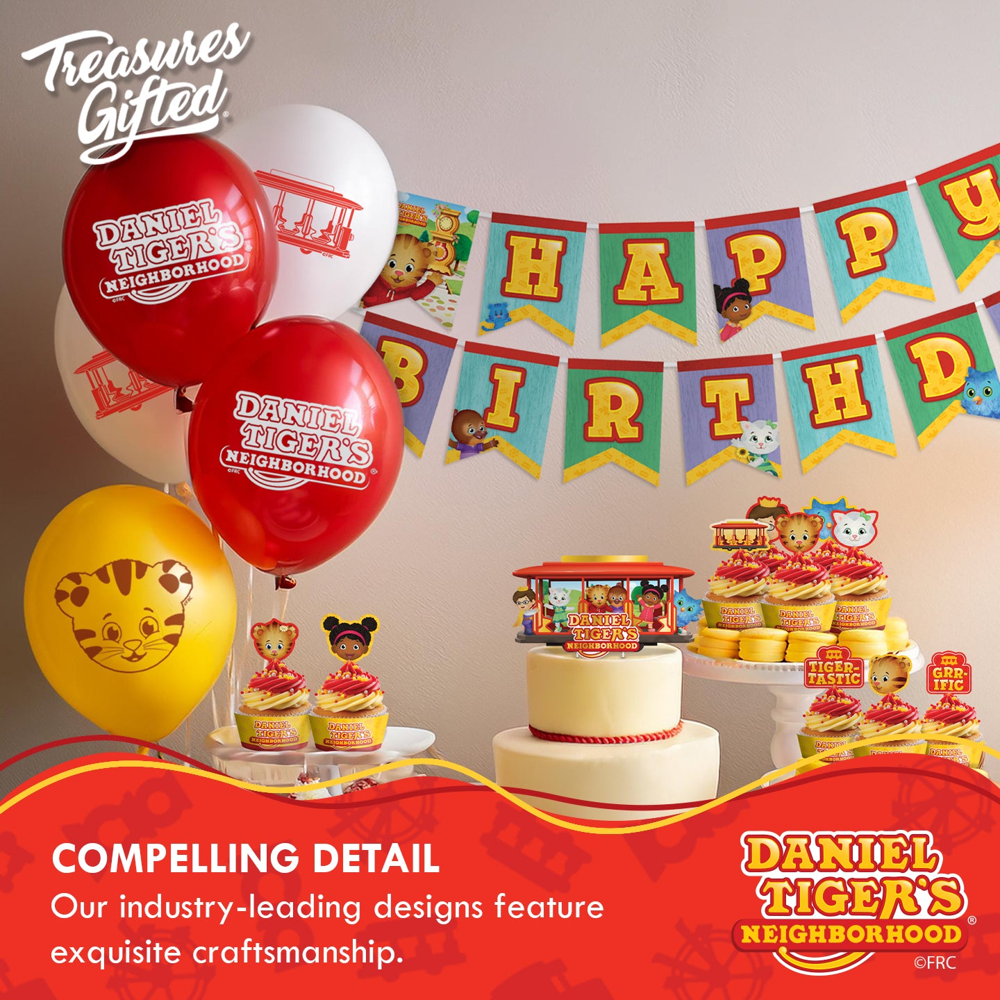 Daniel Tiger Cake Topper - Daniel Tiger Birthday Supplies