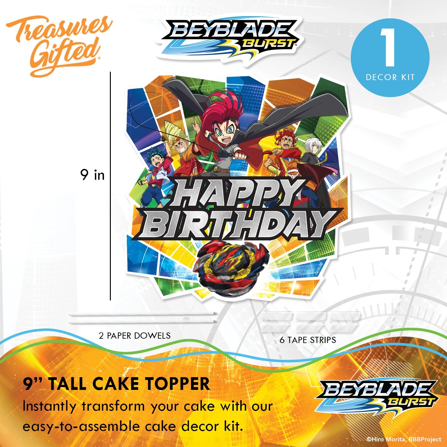 BEYBLADE Cake Topper & BEYBLADE Cupcake Toppers Kit