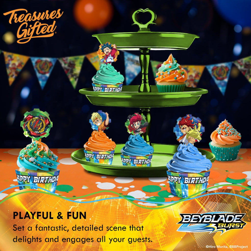 BEYBLADE Cake Topper & BEYBLADE Cupcake Toppers Kit