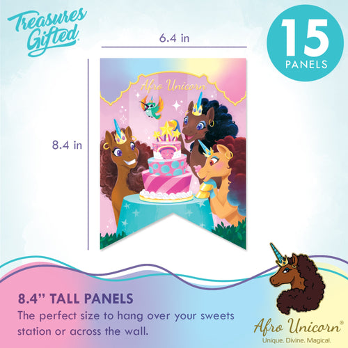 Afro Unicorn Banner - Afro Unicorn Party Decorations