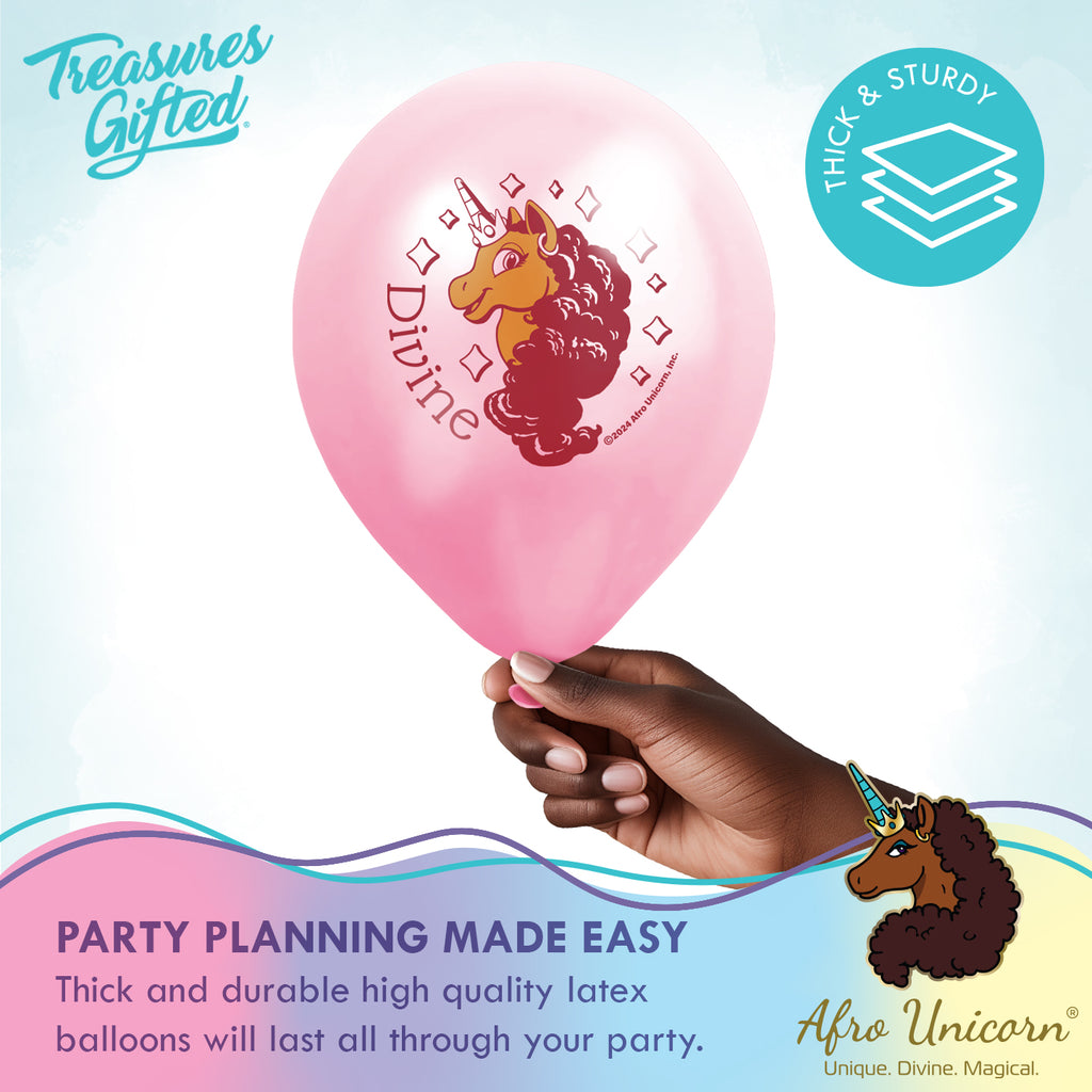 Afro Unicorn Balloons - Afro Unicorn Party Decorations