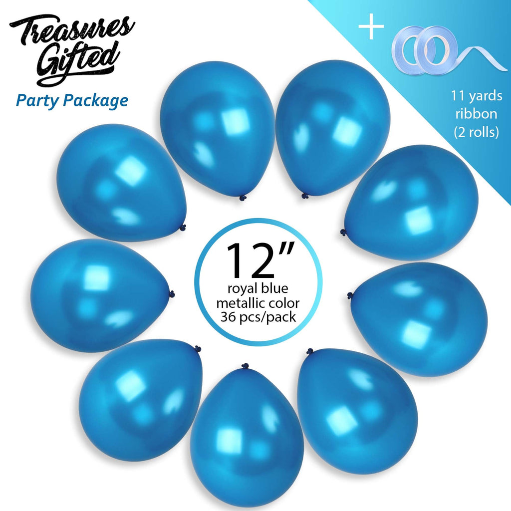 Pearlescent Royal Blue Balloons - 12 Inch Latex Balloons
