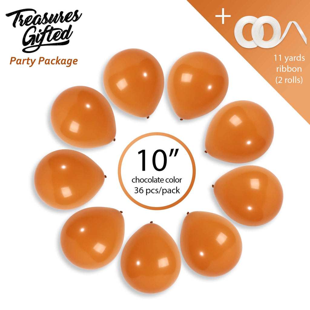 Chocolate Balloons - 10 Inch Latex Balloons