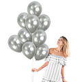 Silver Chrome Balloons - 12 Inch Latex Balloons