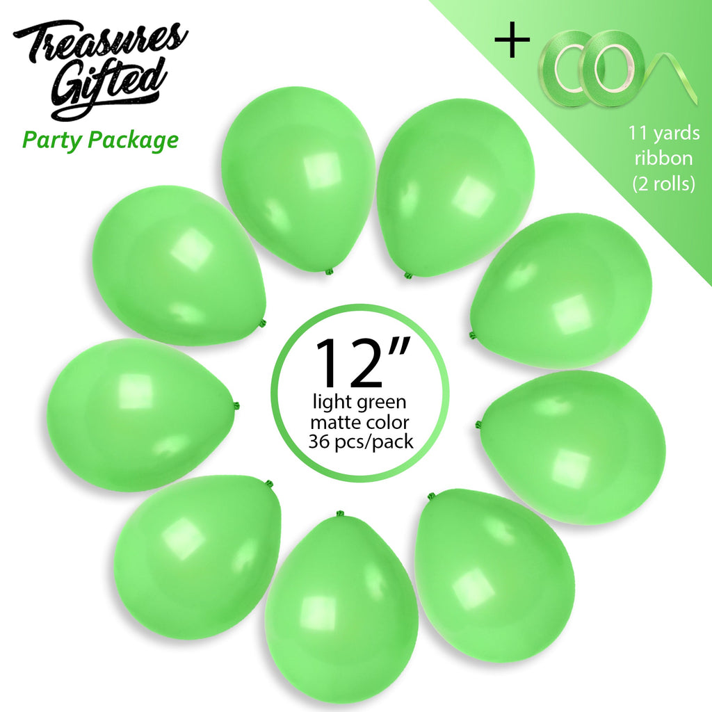 Light Green Balloons - 12 Inch Latex Balloons