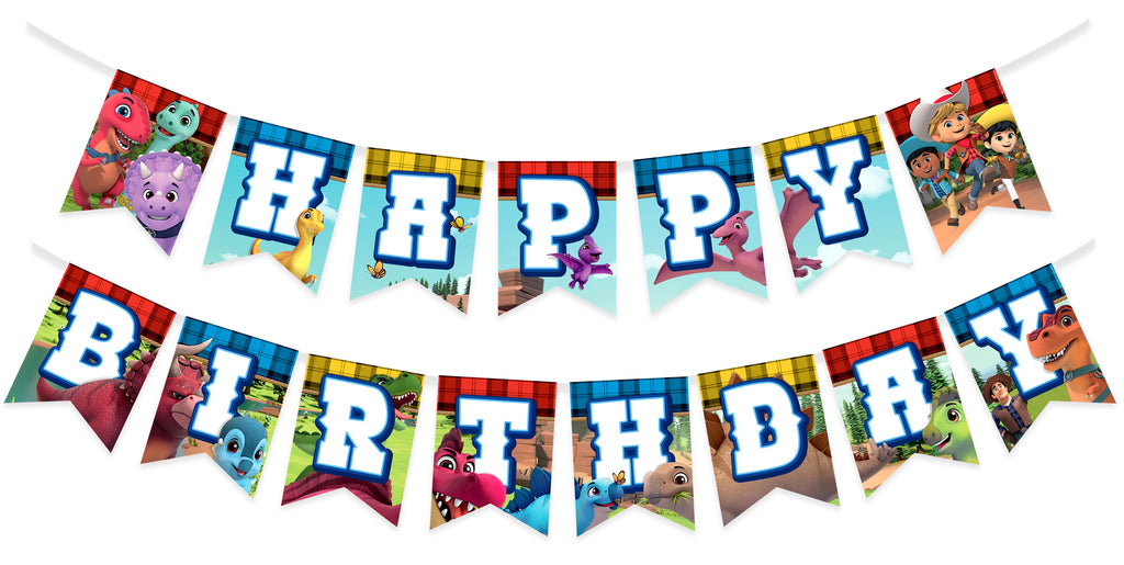 Dino Ranch Party Supplies - Birthday Banner