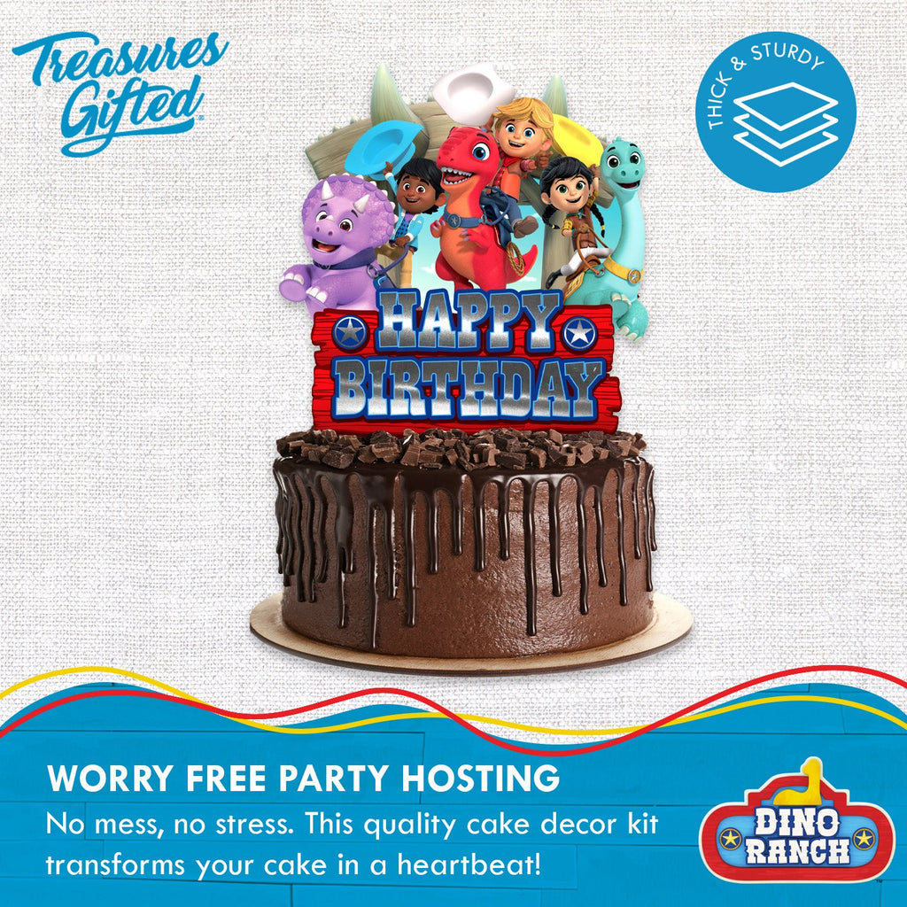 Dino Ranch Party Supplies - Cake Topper Set