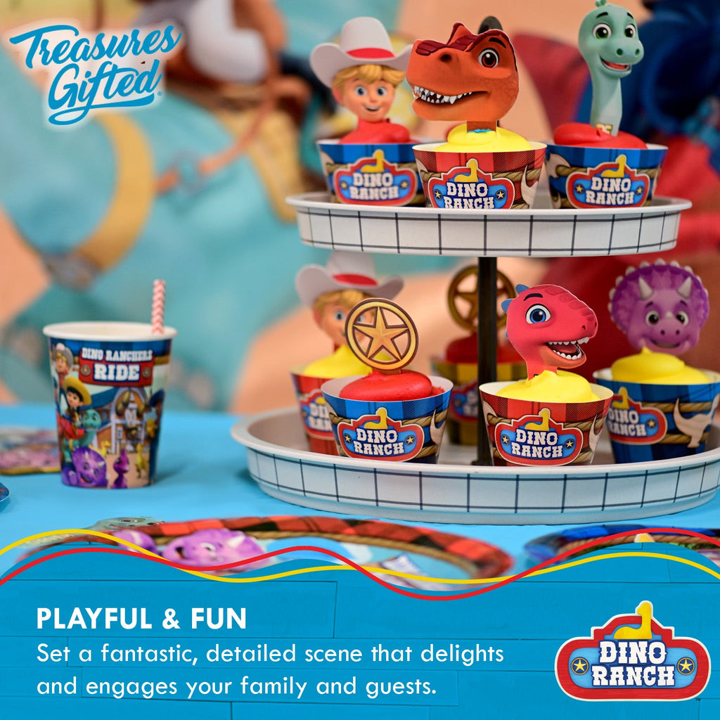 Dino Ranch Party Supplies - Cake Topper Set