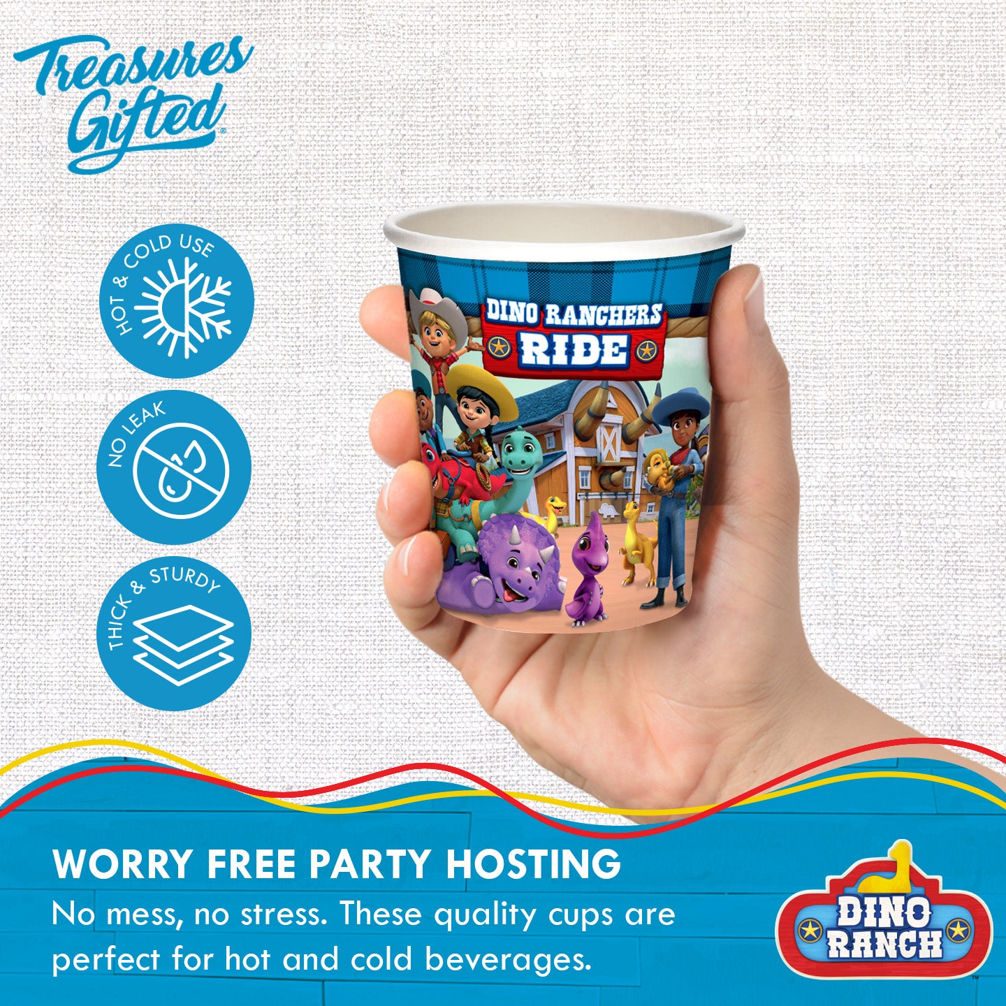 Dino Ranch Party Supplies - Cups