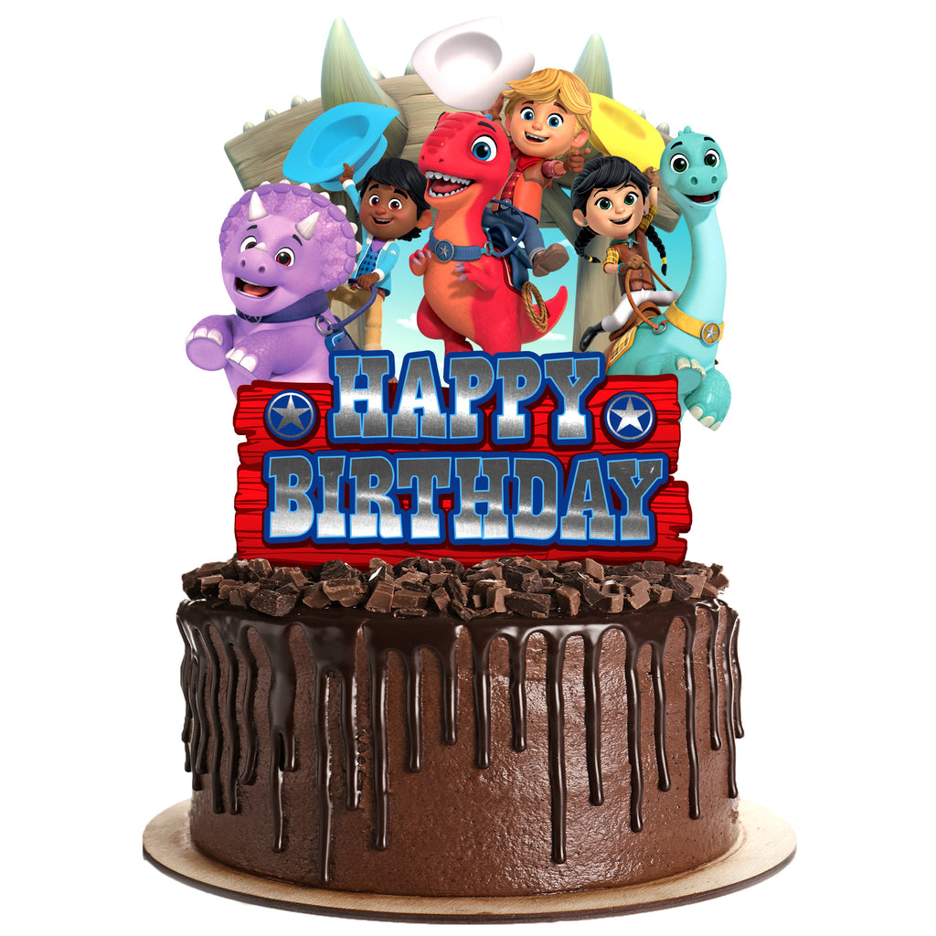 Dino Ranch Party Supplies - Cake Topper