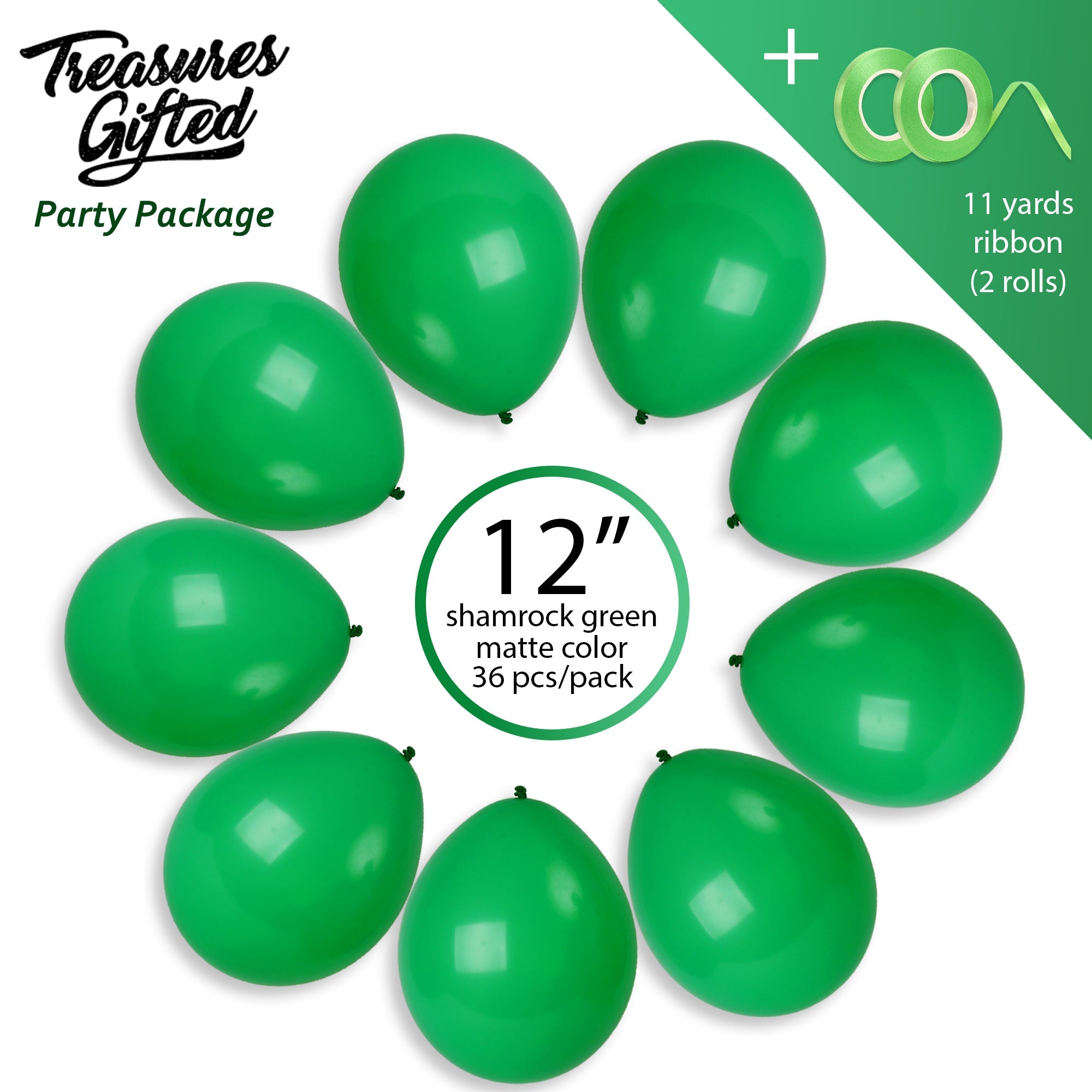 Dark Green Balloons - 12 Inch Latex Balloons