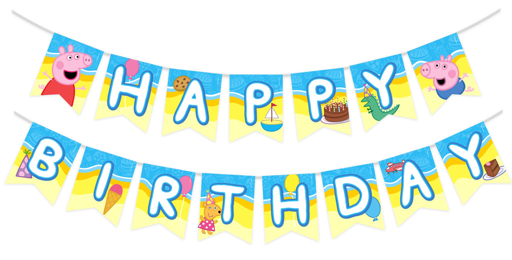 Peppa Pig Banner - Peppa Pig Birthday Decorations