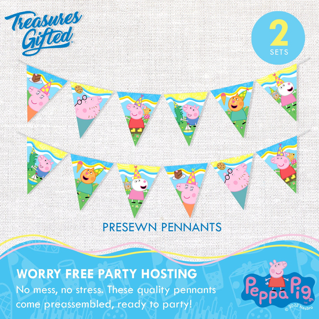 Peppa Pig Party Banner & Peppa Pig Pennants Kit